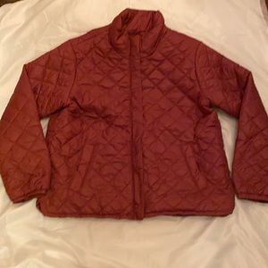 Copper color quilted coat